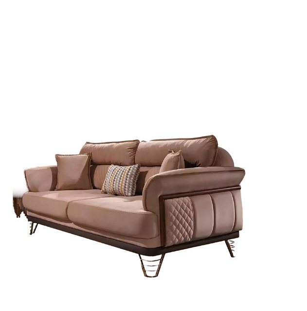 Xlmoebel 3-Sitzer Luxuriöses modernes Wohnzimmer-Sofa in Beige für drei Per günstig online kaufen