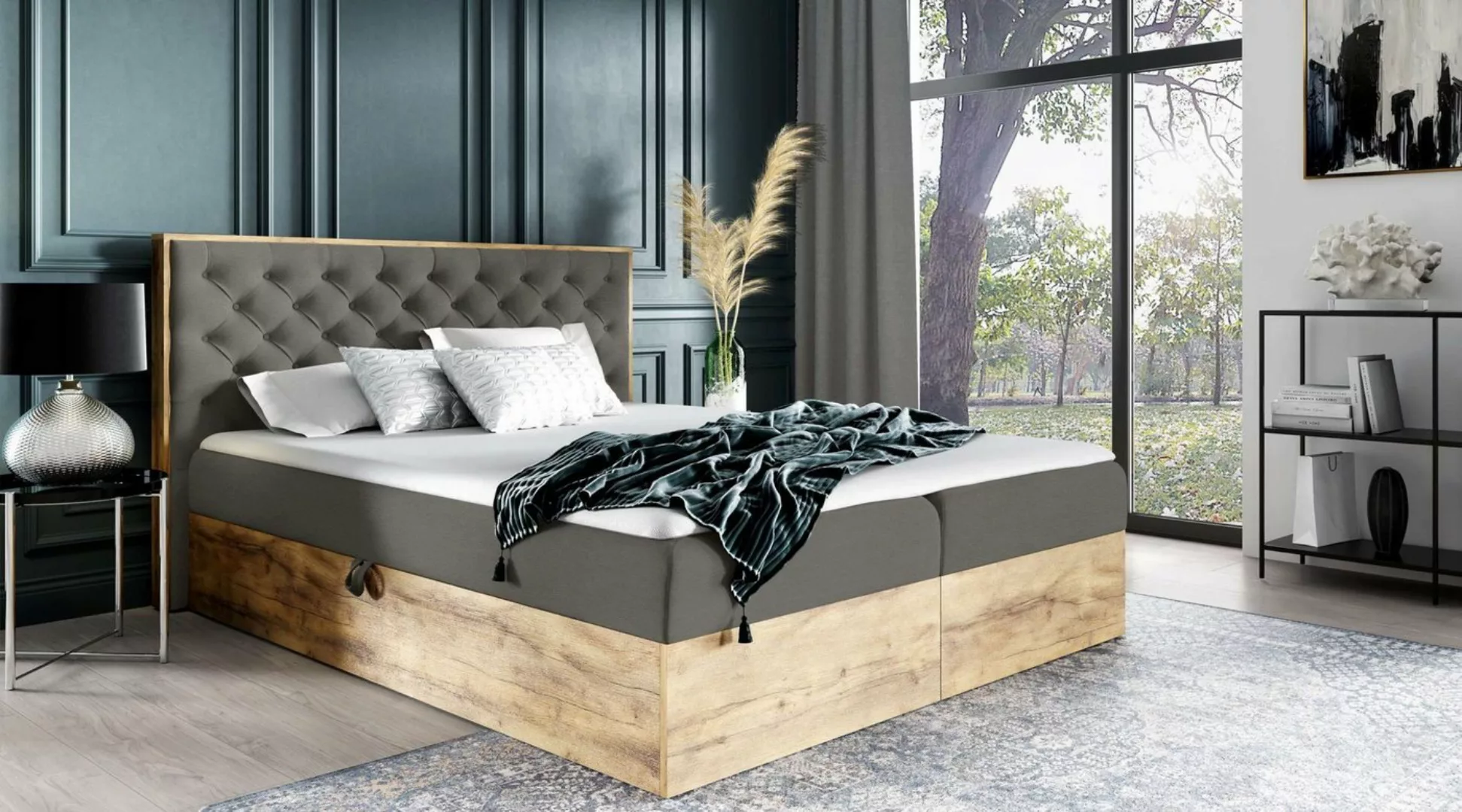 99rooms Boxspringbett Galaxy (Schlafzimmerbett, Bett), 120/140/160/180/200x günstig online kaufen