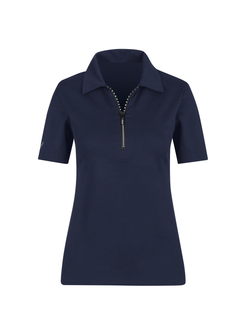 Trigema Poloshirt "TRIGEMA Slim Fit Poloshirt mit Kristallsteinen" günstig online kaufen