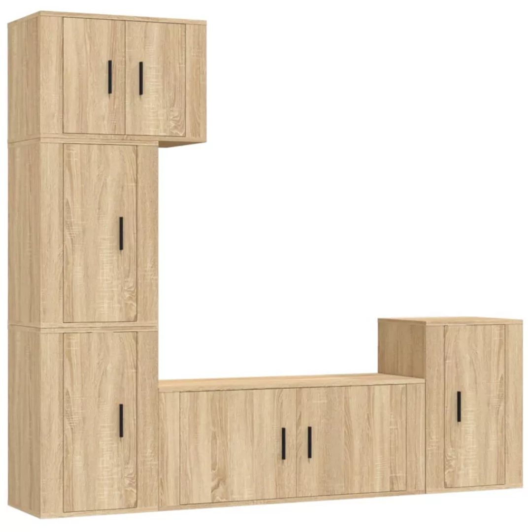 Vidaxl 5-tlg. Tv-schrank-set Sonoma-eiche Holzwerkstoff günstig online kaufen