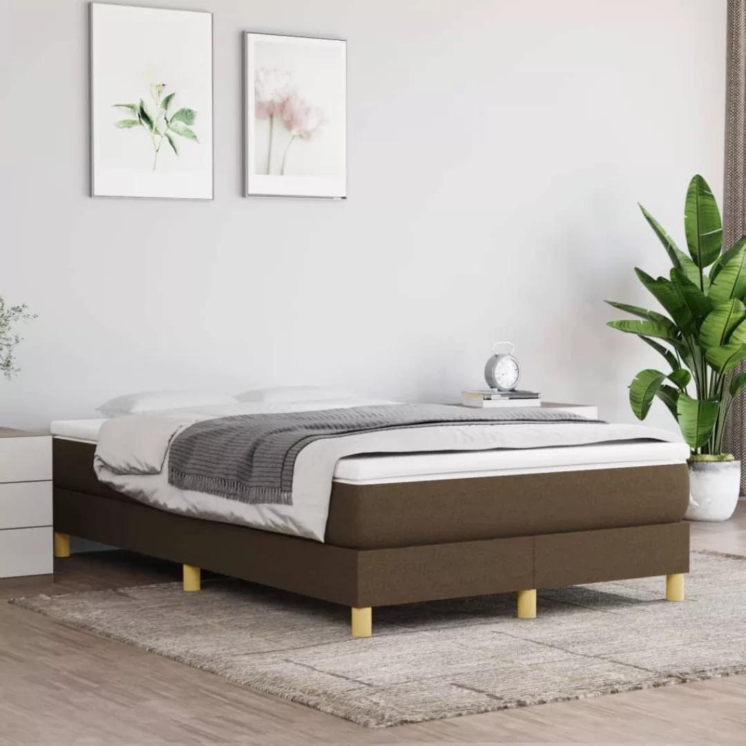 Vidaxl Boxspringbett Dunkelbraun 120x200 Cm Stoff günstig online kaufen