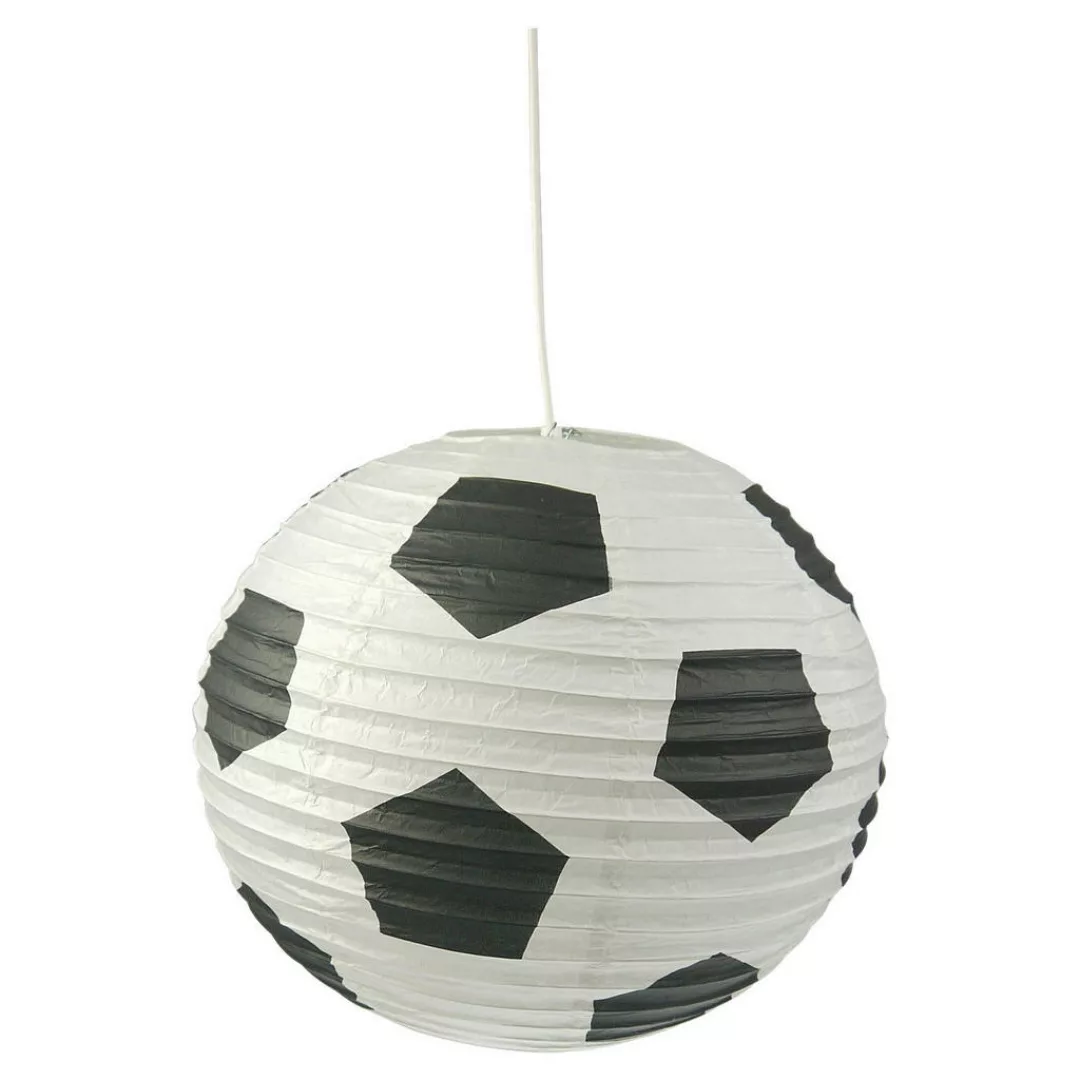 Niermann Pendelleuchte Fußball weiß schwarz Papier D: ca. 40 cm günstig online kaufen