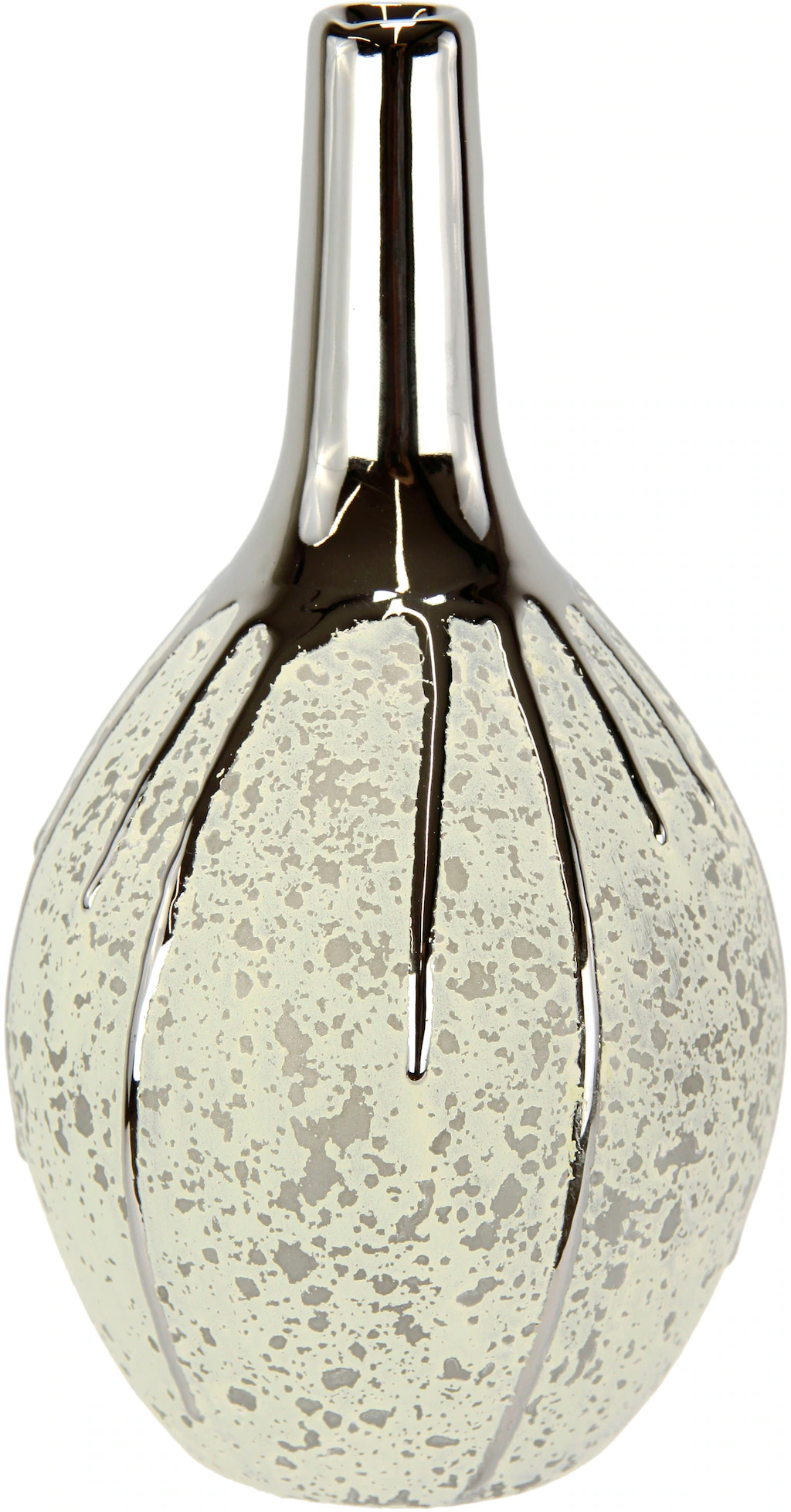I.GE.A. Dekovase "Keramik Vase", Keramik-Vase, Blumenvase gepunktet günstig online kaufen