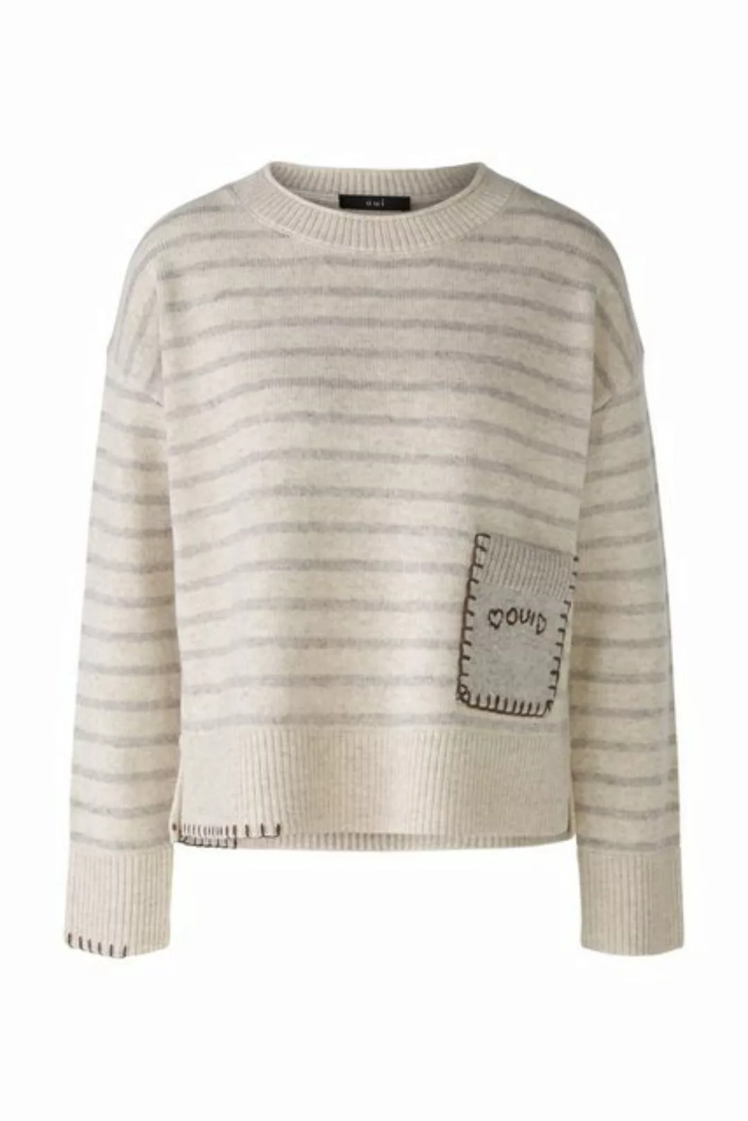 Oui Strickpullover Oui Damen Pullover in Handstick Optik 38 (1-tlg) günstig online kaufen