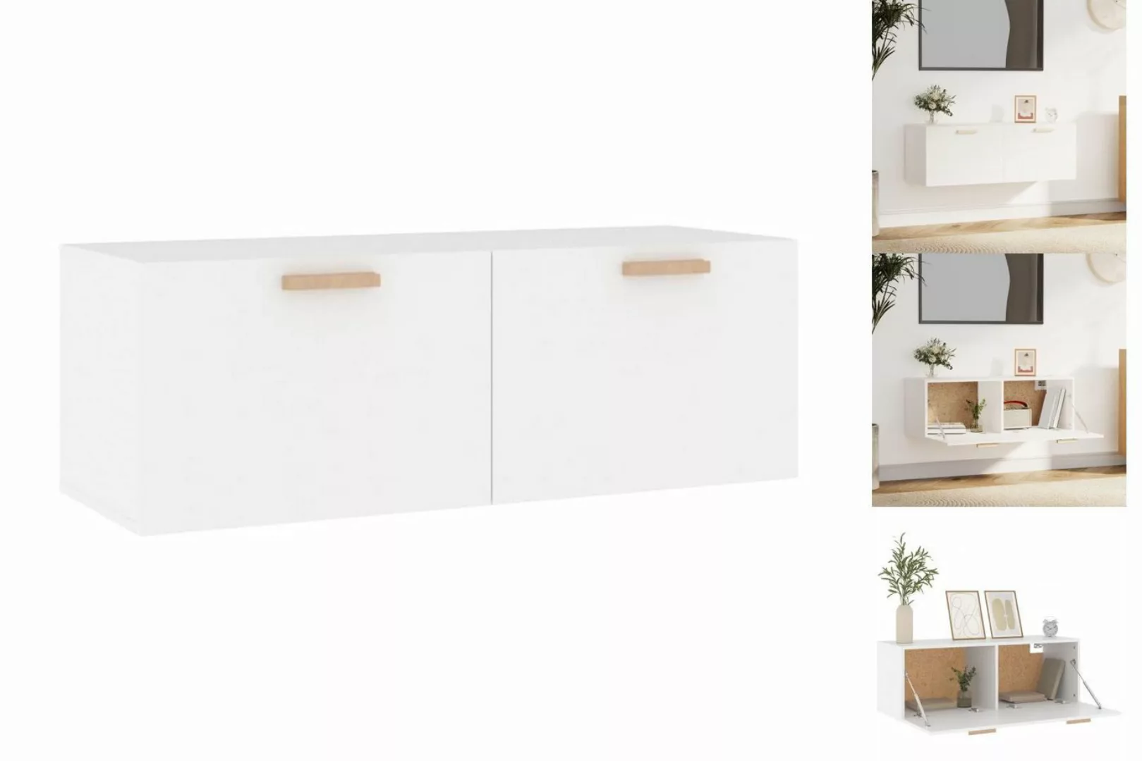 vidaXL Hängeschrank Wandschrank Weiß 100x36,5x35 cm Spanplatte günstig online kaufen