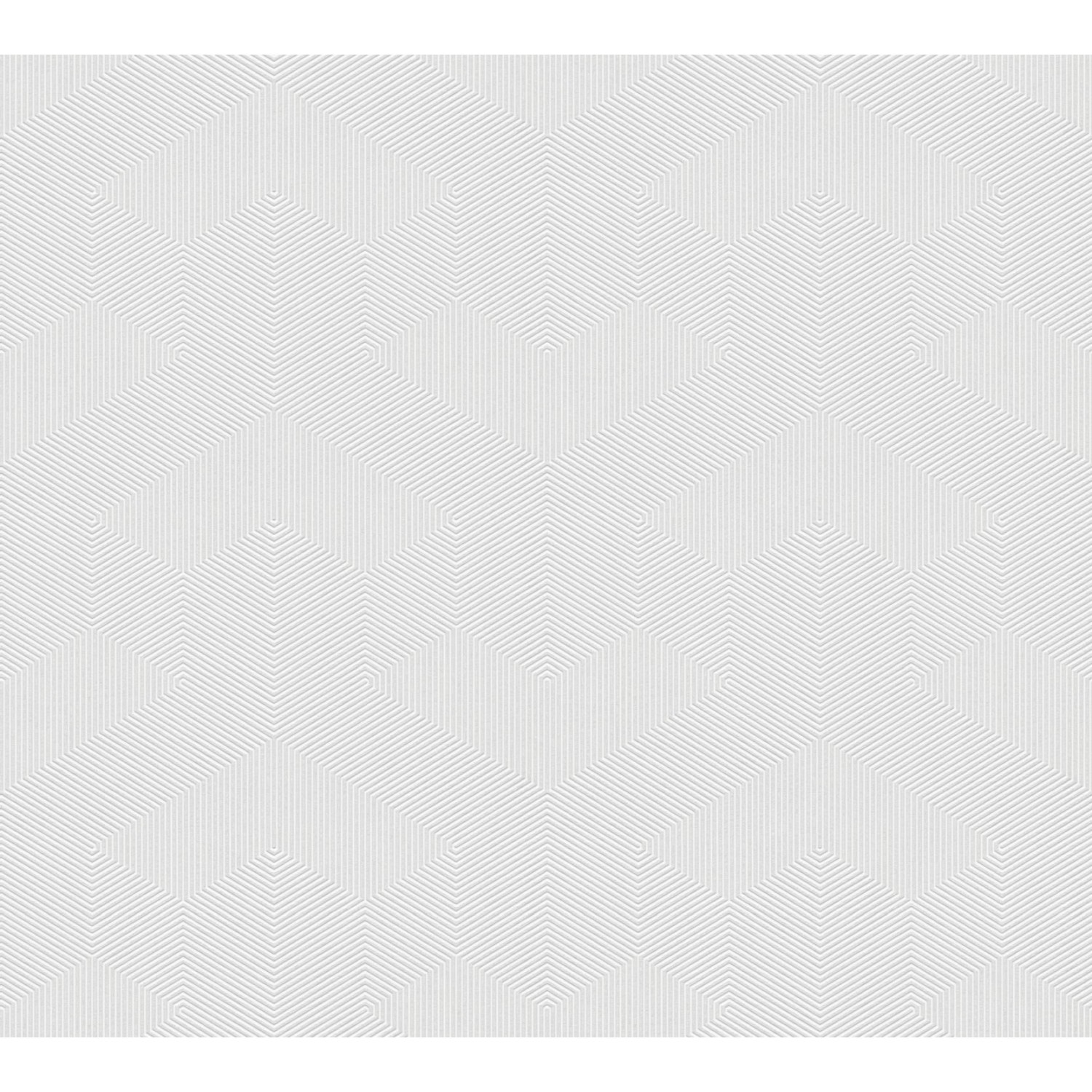 Livingwalls Tapete Grafisches Motiv Grau und Weiß 53 cm x 10,05 m AS-389641 günstig online kaufen