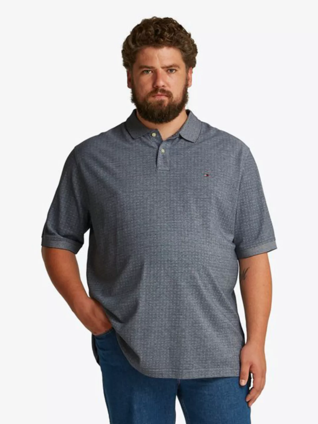 Tommy Hilfiger Big & Tall Poloshirt BT-PIQUE MICROPRINT REG POLO-B in Große günstig online kaufen