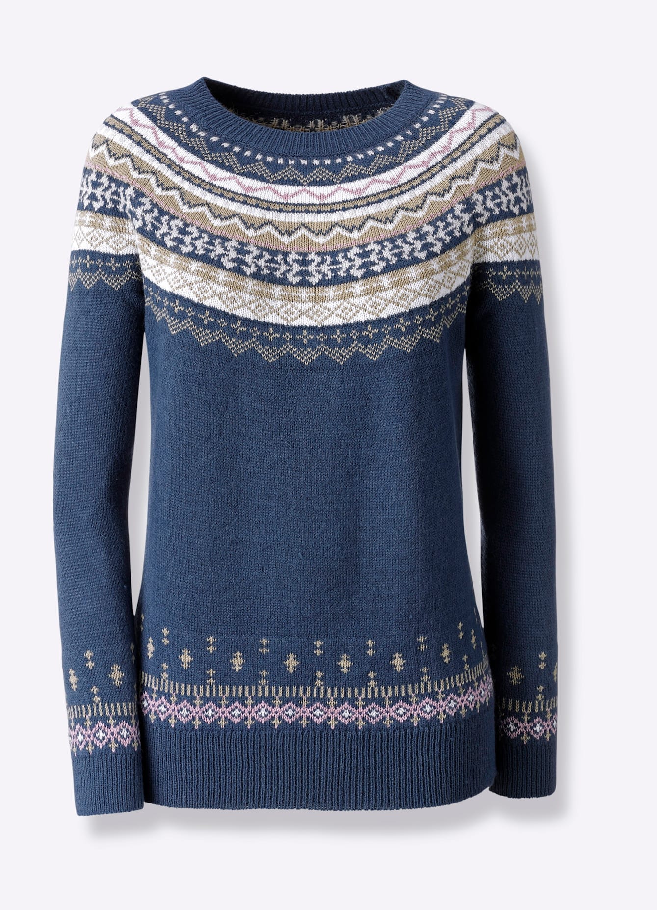 Jacquardpullover "Jacquard-Pullover" günstig online kaufen
