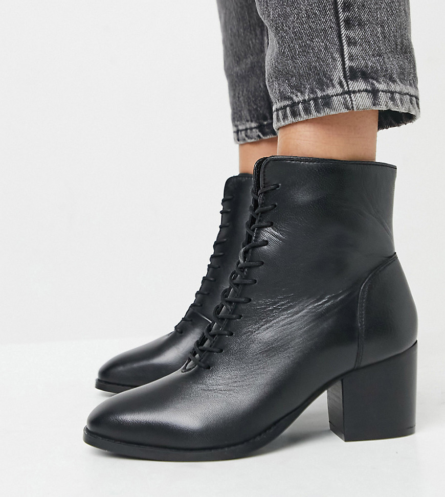 Yours – Stiefeletten mit mittelhohem Absatz in Schwarz günstig online kaufen