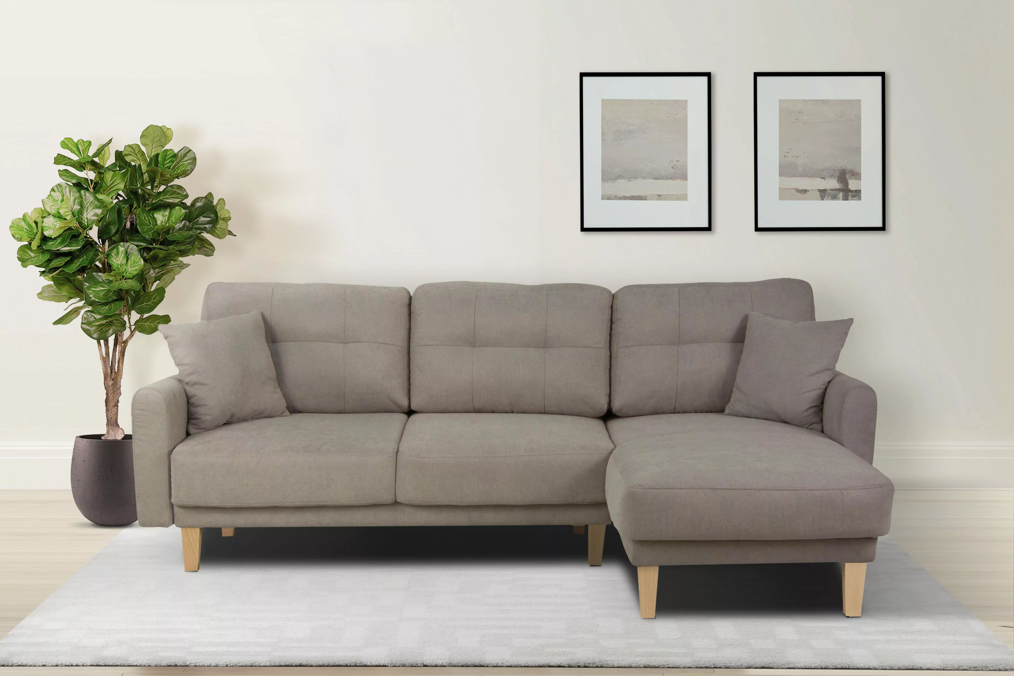 Home affaire Ecksofa "TRIPLO optionale Schlafsofa mit Bettkasten, Maße B/T/ günstig online kaufen