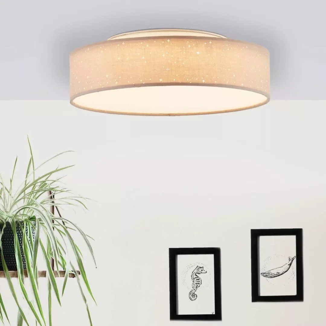 LED Deckenleuchte Baska in Taupe 12W 1200lm günstig online kaufen