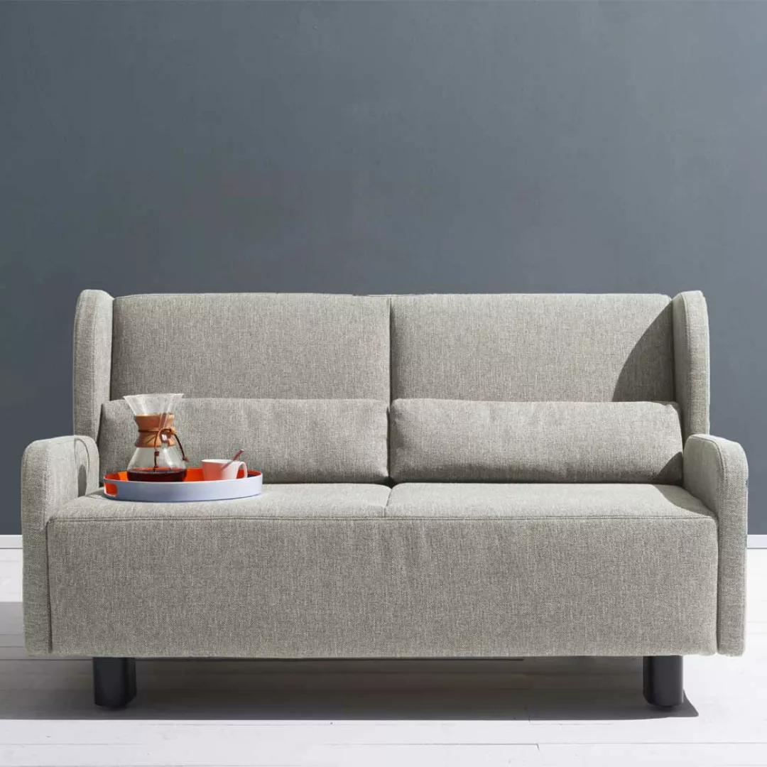 Schlafsofa in Beige Webstoff Made in Germany günstig online kaufen