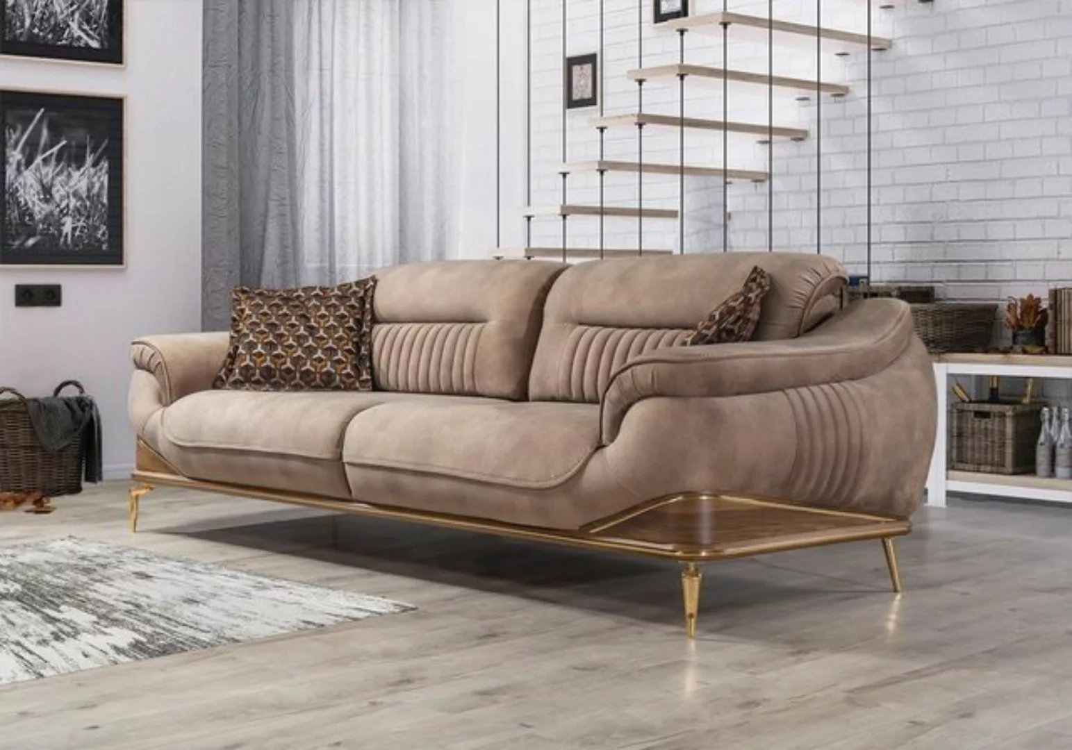 JVmoebel Sofa Wohnzimmer Neu Sofa Dreisitzer Modern Sofas Couch Luxus Einri günstig online kaufen