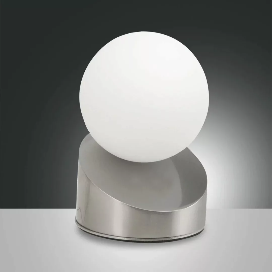 LED Tischleuchte Gravity in weiß und nickel-satiniert 5W 450lm dimmbar günstig online kaufen