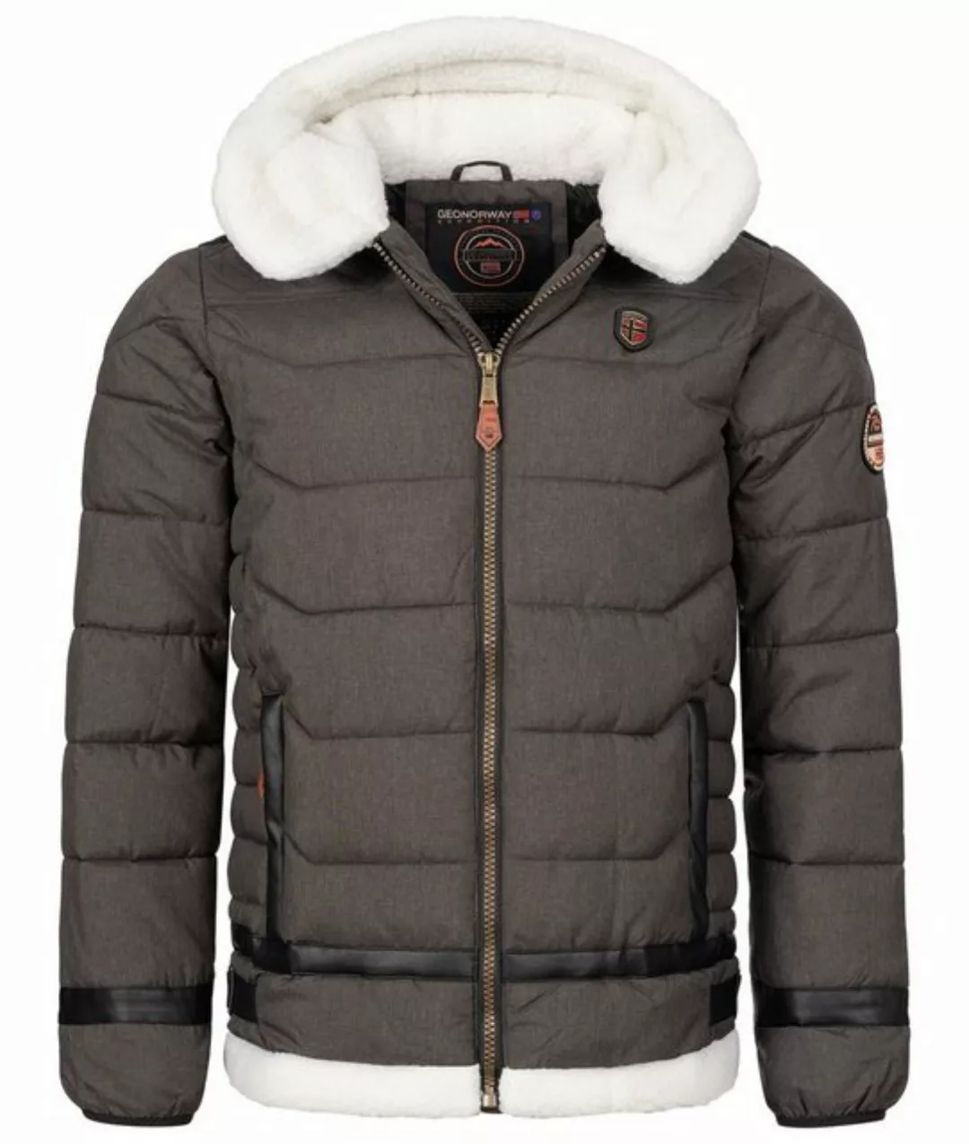 Geo Norway Winterjacke Herren Winterjacke Teddyfell-Kapuze günstig online kaufen