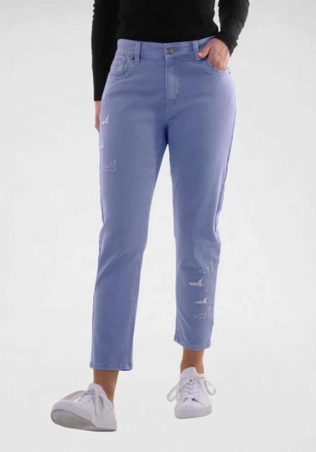 NAVIGAZIONE 7/8-Jeans Möwenbestickung günstig online kaufen