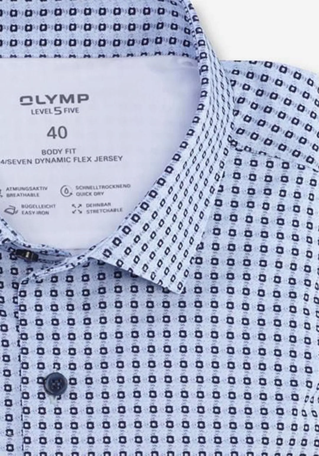 OLYMP Langarmhemd - Hemd - Level Five 24/Seven - Businesshemd - body fit - günstig online kaufen