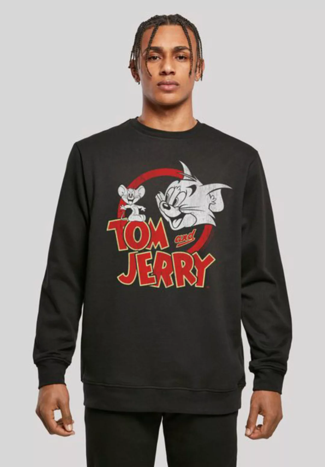 F4NT4STIC Sweatshirt Tom und Jerry Distressed Logo Print günstig online kaufen