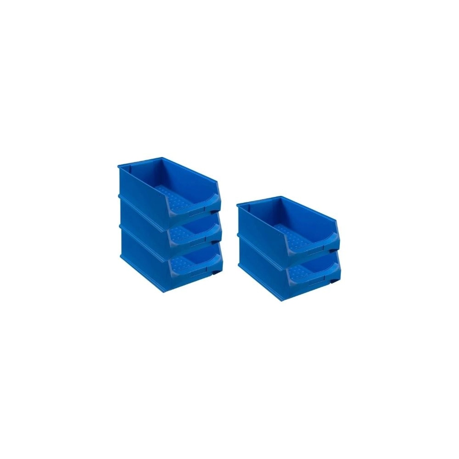 PROREGAL SparSet 5x Blaue Sichtlagerbox 5,0 HxBxT 20 x 30 x 50 cm 21,8 Lite günstig online kaufen