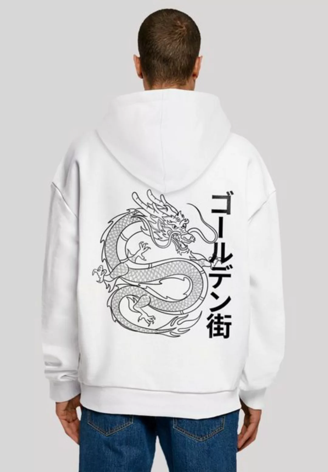 F4NT4STIC Kapuzenpullover Drache Golden Gai Print günstig online kaufen