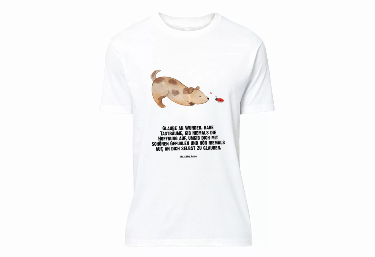 Mr. & Mrs. Panda T-Shirt Hund Marienkäfer - Weiß - Geschenk, Hundebesitzer, günstig online kaufen