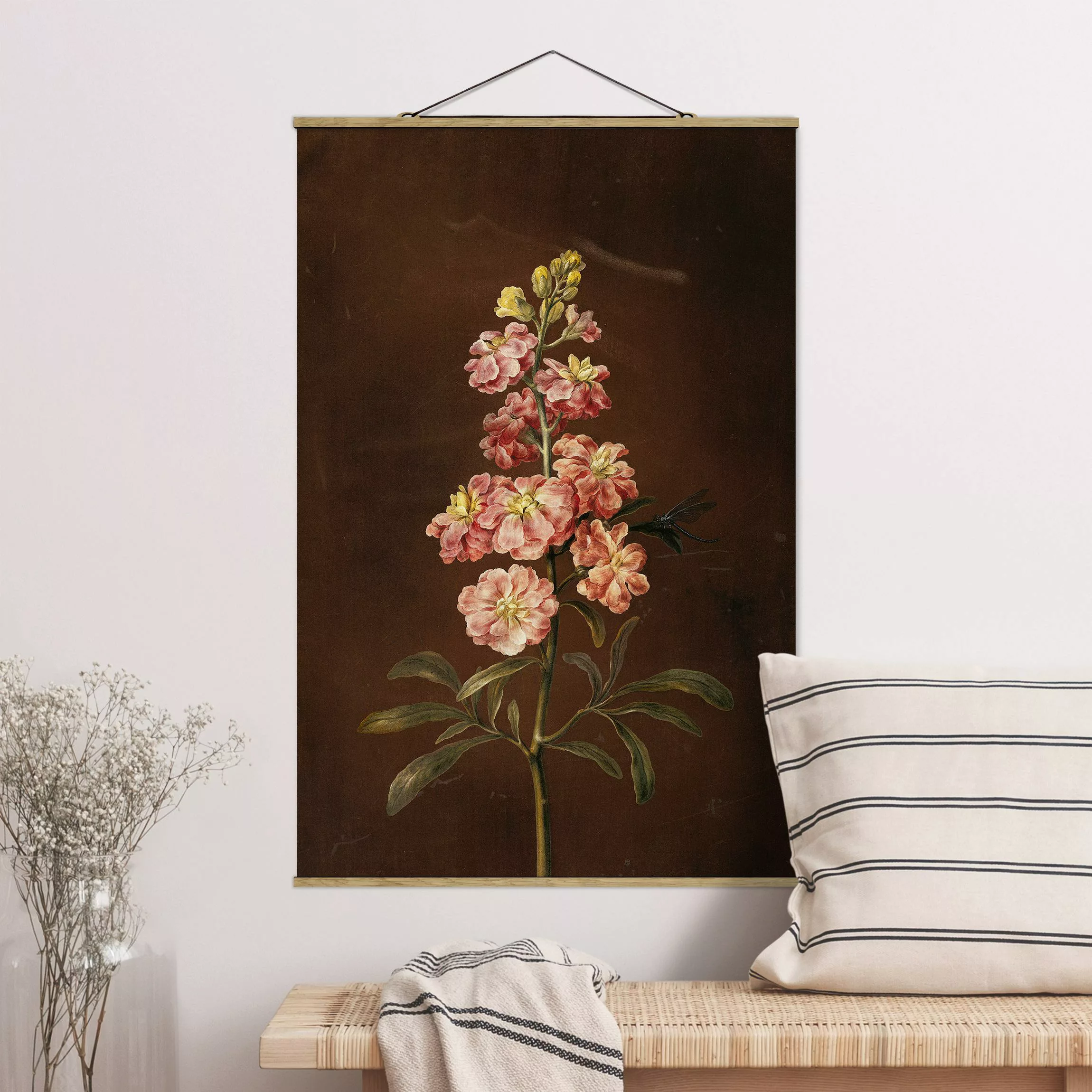 Stoffbild Blumen mit Posterleisten - Hochformat Barbara Regina Dietzsch - E günstig online kaufen