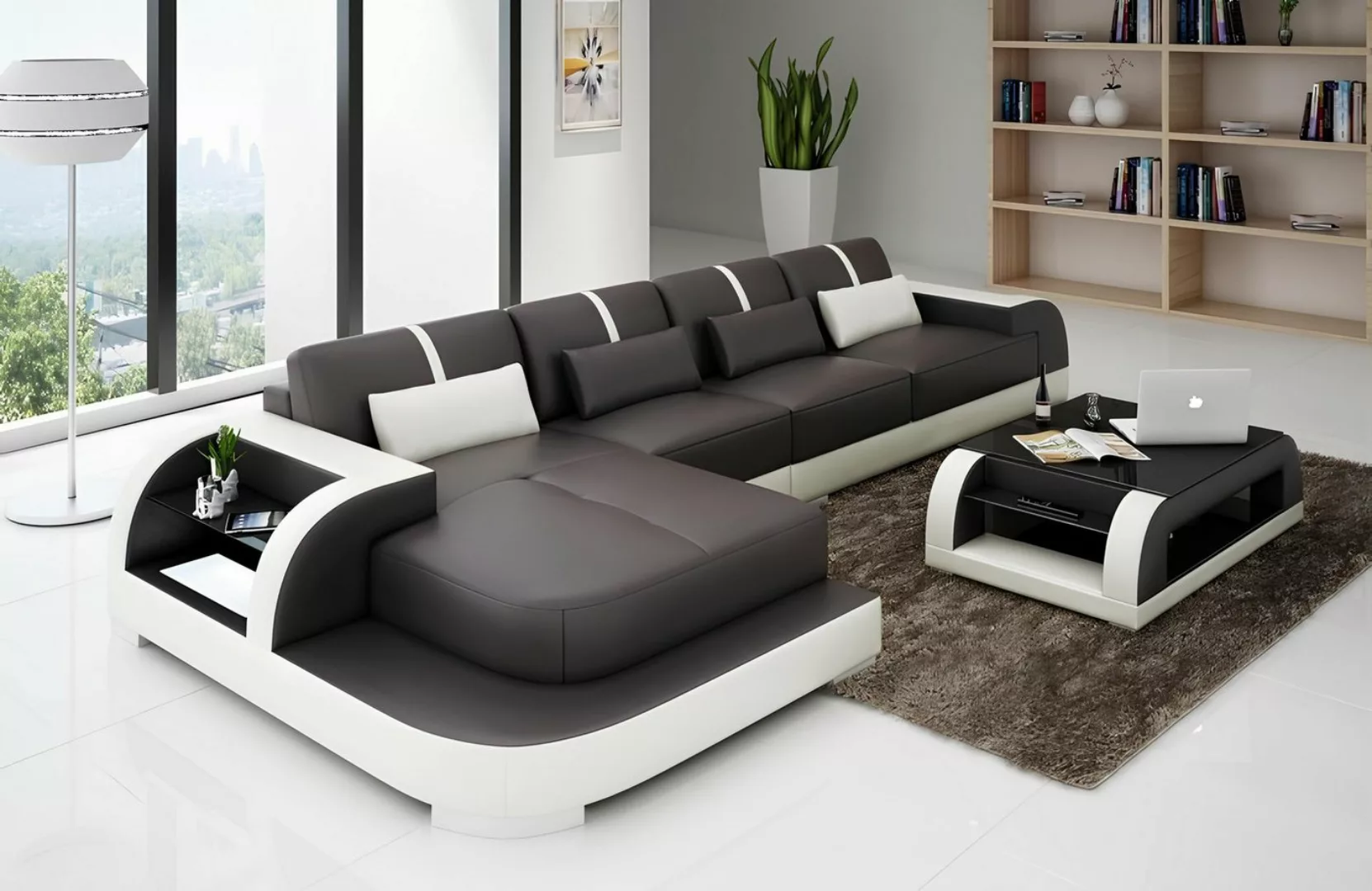 Xlmoebel Ecksofa Sofa mit USB-Anschluss und LED-Beleuchtung in Eckform, Pol günstig online kaufen