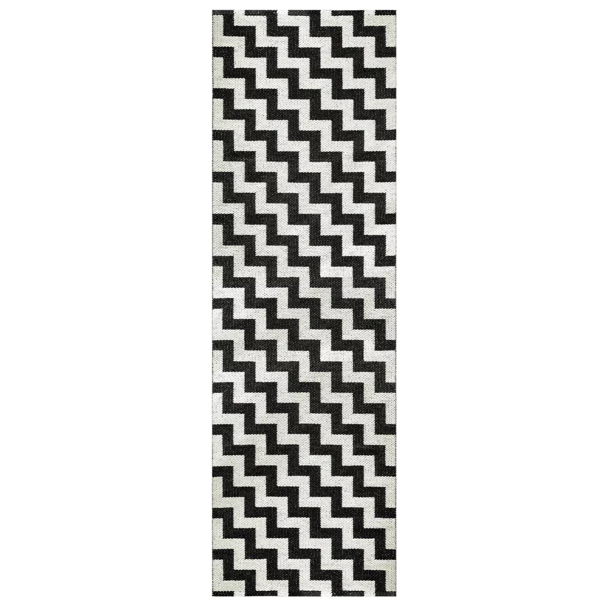 Gunnel schwarzer Teppich 70x150 cm günstig online kaufen