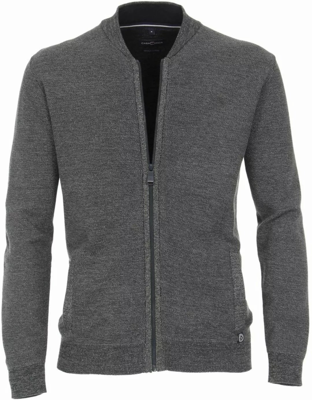 Casa Moda Zip Strickjacke Grün - Größe M günstig online kaufen