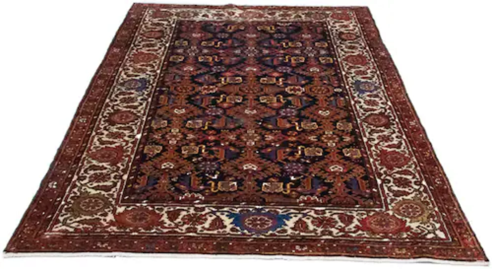 morgenland Wollteppich »Hamadan Teppich handgeknüpft dunkelblau«, rechtecki günstig online kaufen