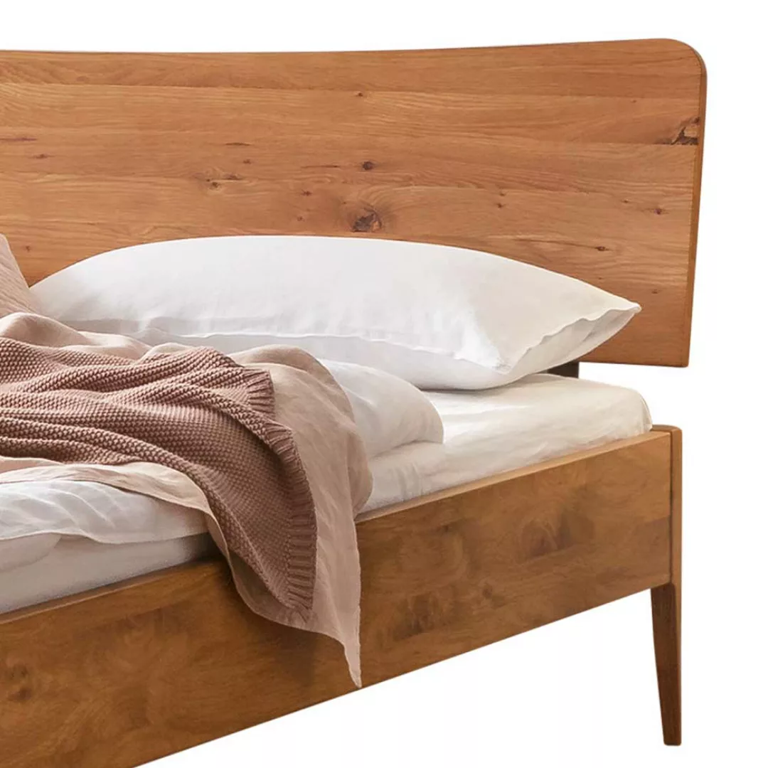 Franzoesisches Bett aus Wildeiche Massivholz 140x200 cm günstig online kaufen