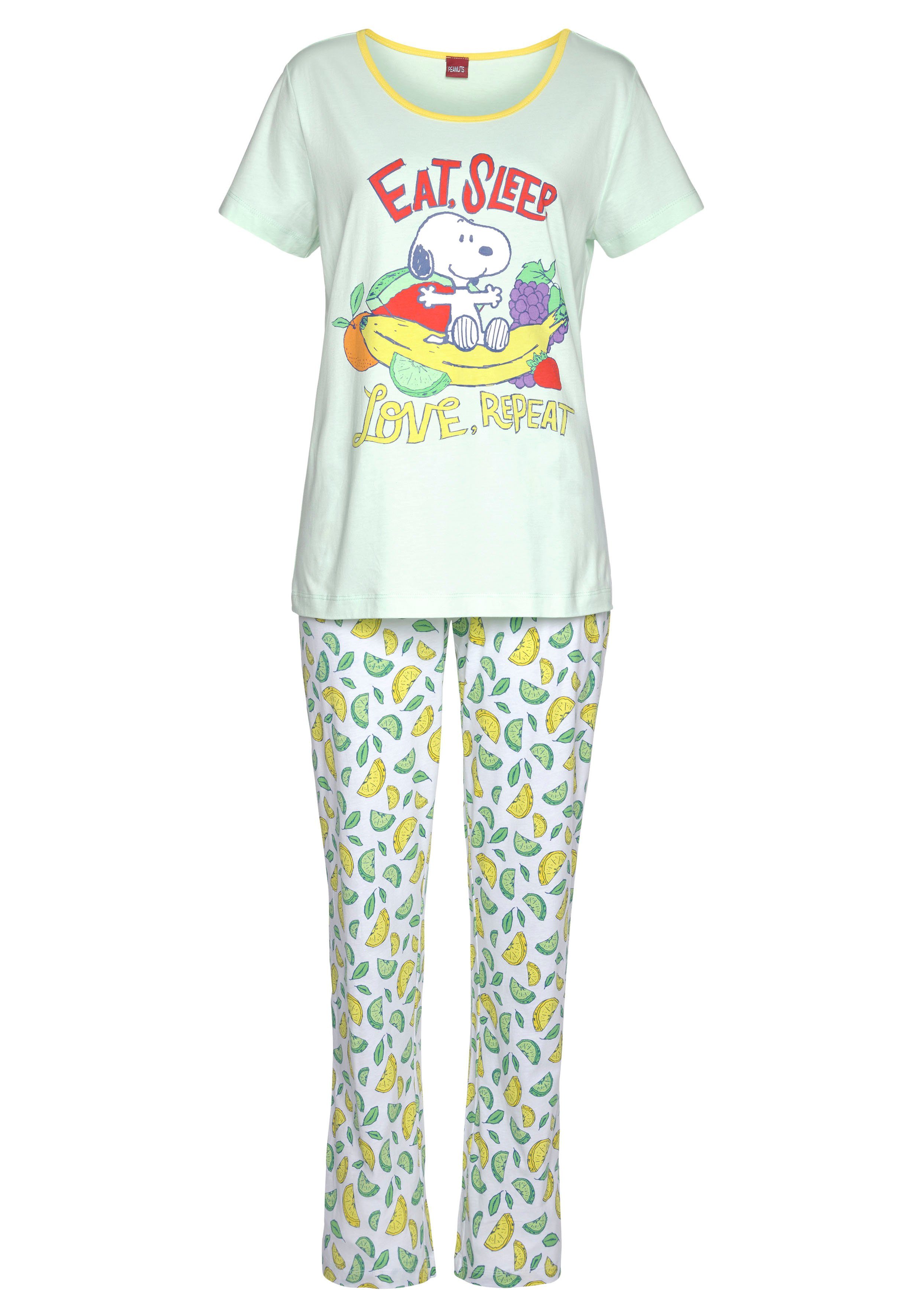 Peanuts Pyjama, (2 tlg.), mit Snoopy-Print günstig online kaufen