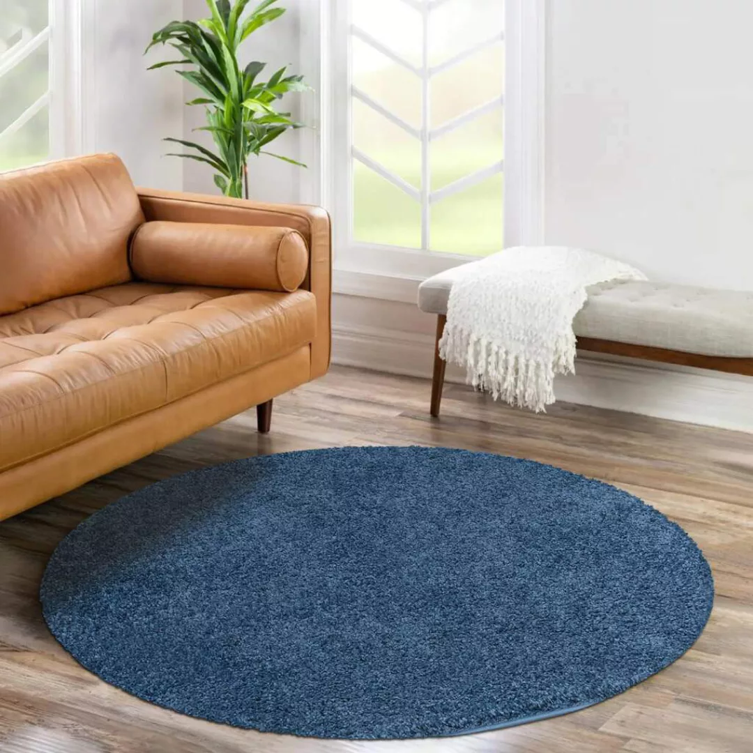 Carpet City Hochflor-Teppich »City Shaggy«, rund, 30 mm Höhe, Teppich Einfa günstig online kaufen