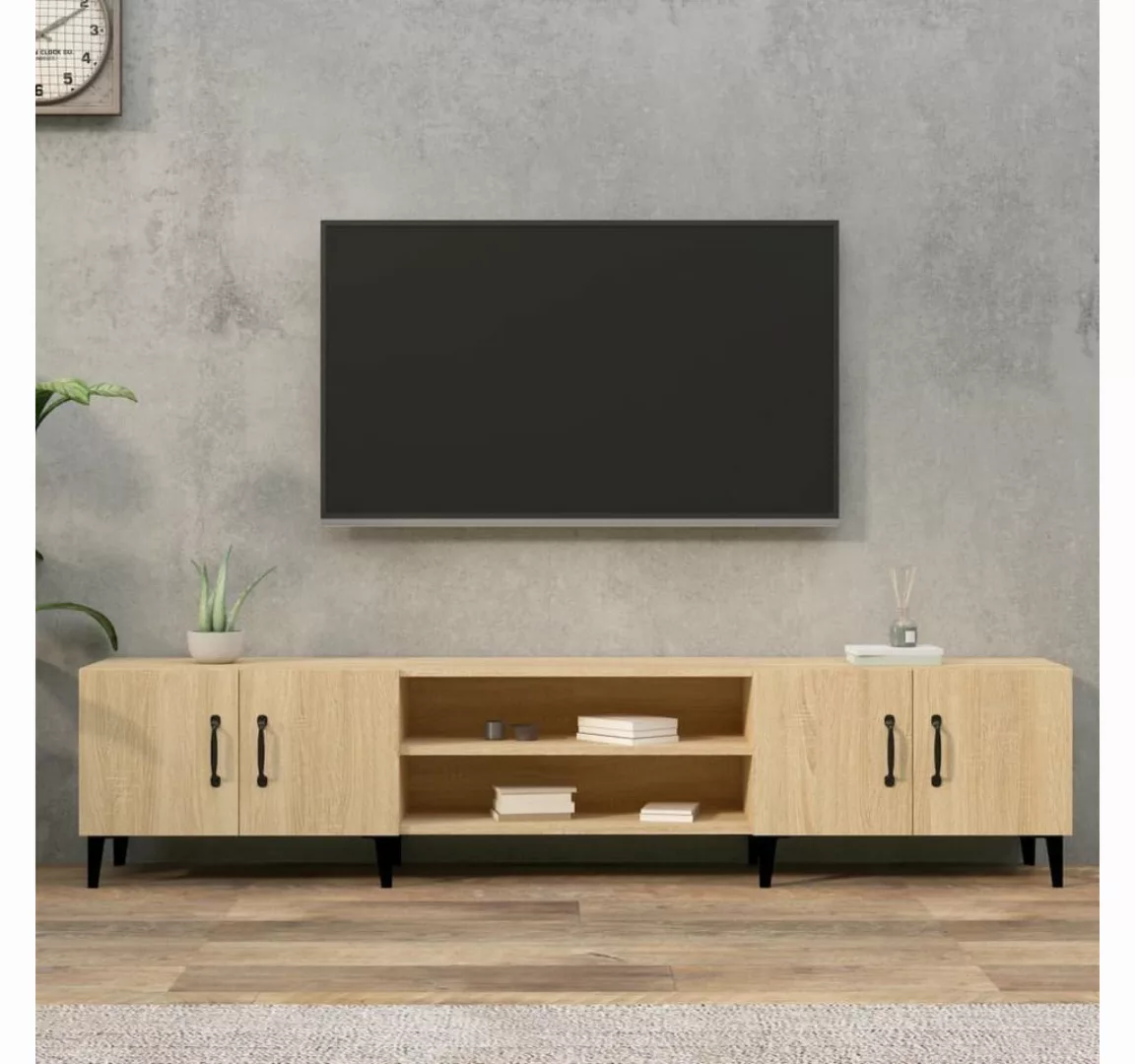 furnicato TV-Schrank Sonoma-Eiche 180x31,5x40 cm Holzwerkstoff günstig online kaufen