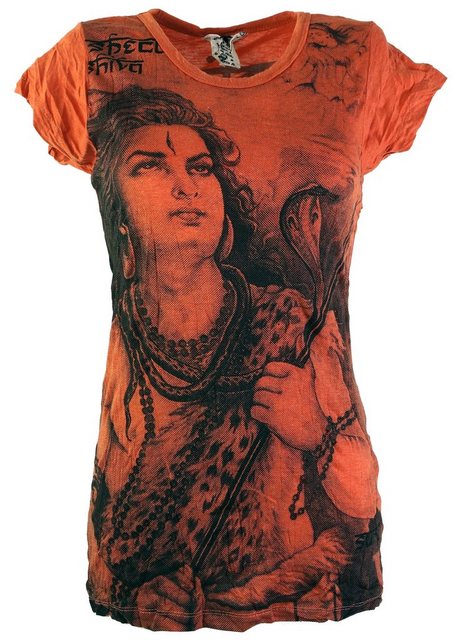 Guru-Shop T-Shirt Sure T-Shirt Shiva - orange Festival, Goa Style, alternat günstig online kaufen
