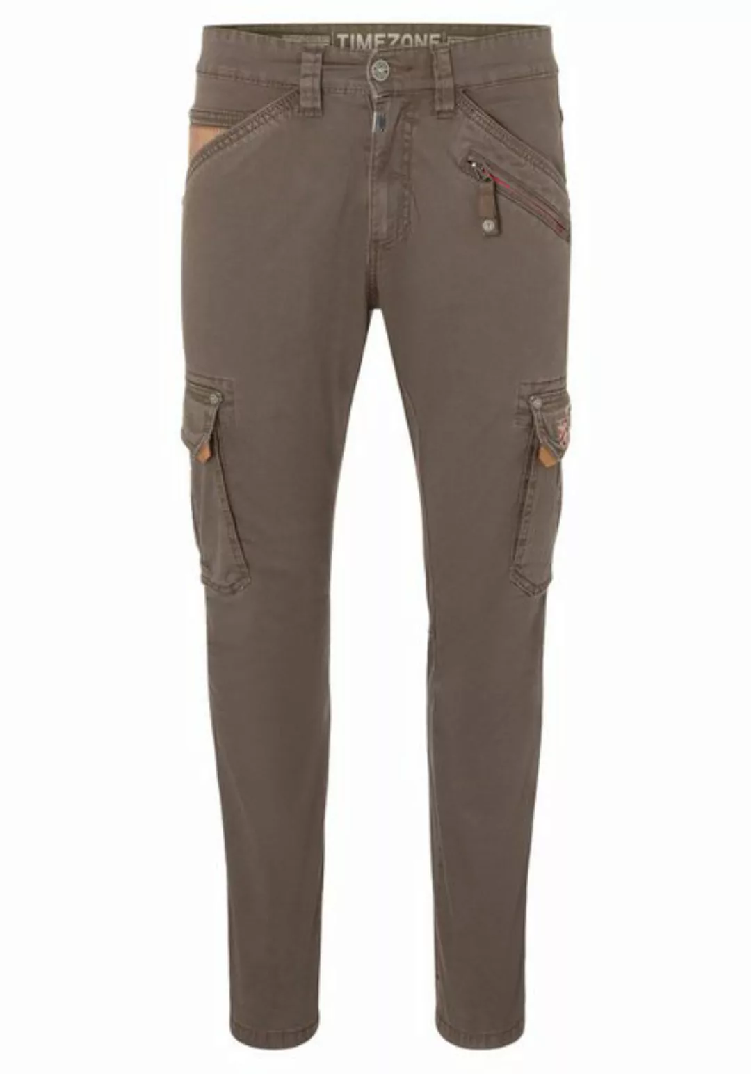 TIMEZONE Cargohose Hose Regular Fit mittlere Bundhöhe Slim Legs 5184 in Gra günstig online kaufen