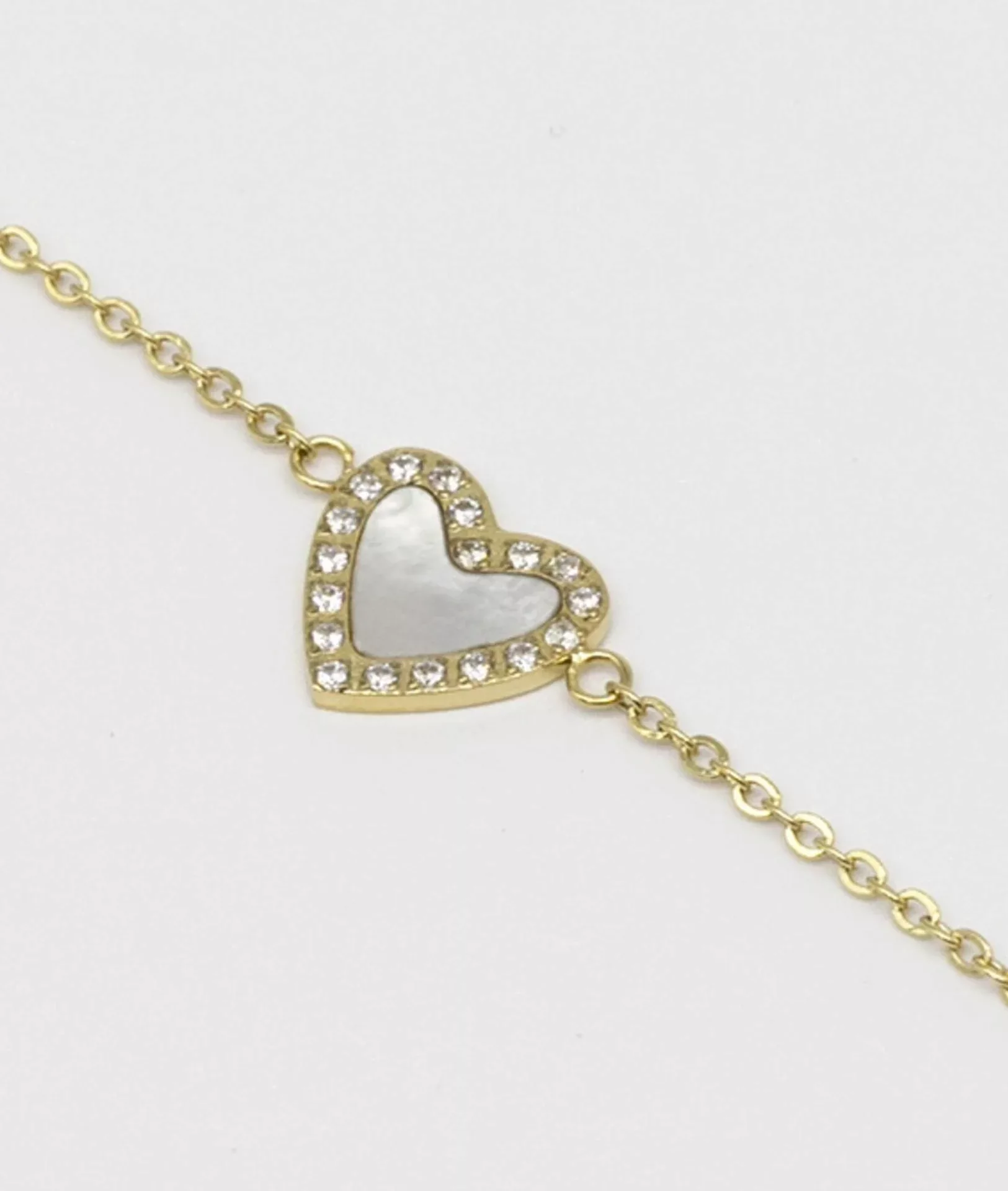 Zag Bijoux Armband Herz mit Steinchen Gold günstig online kaufen