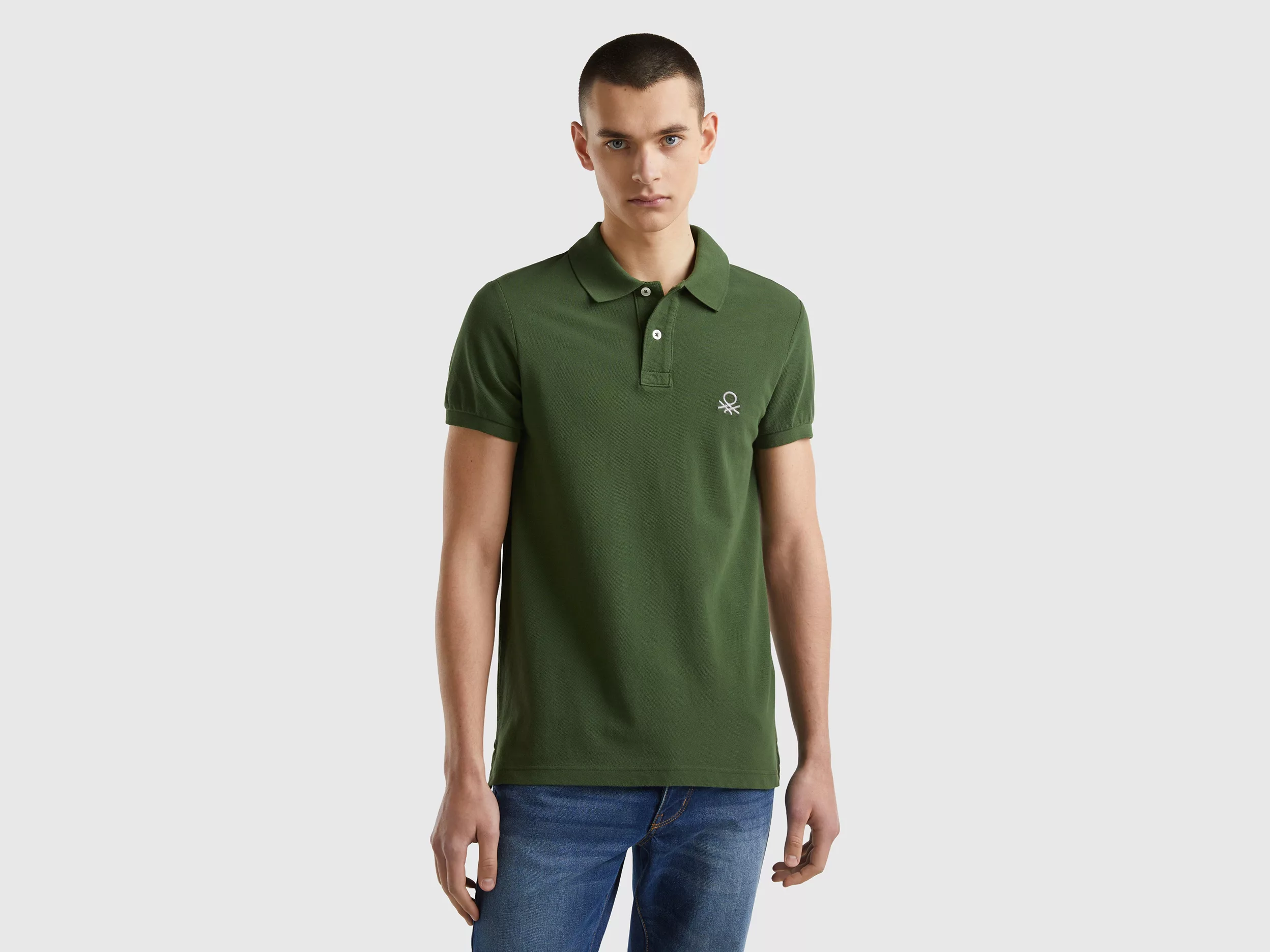 United Colors of Benetton Poloshirt, mit großem Label-Badge günstig online kaufen