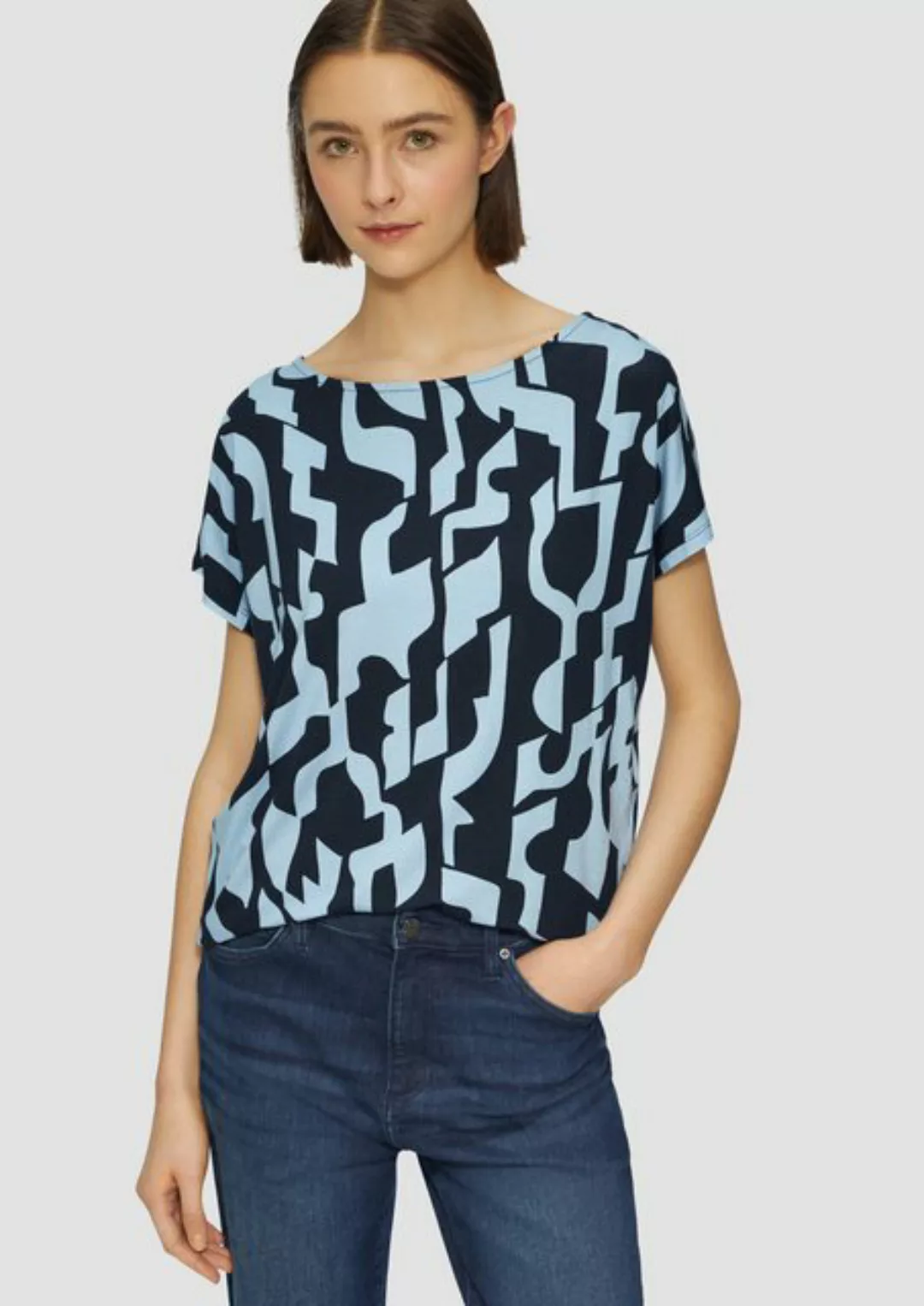 s.Oliver Shirttop T-Shirt aus Viskosemix im Relaxed Fit günstig online kaufen