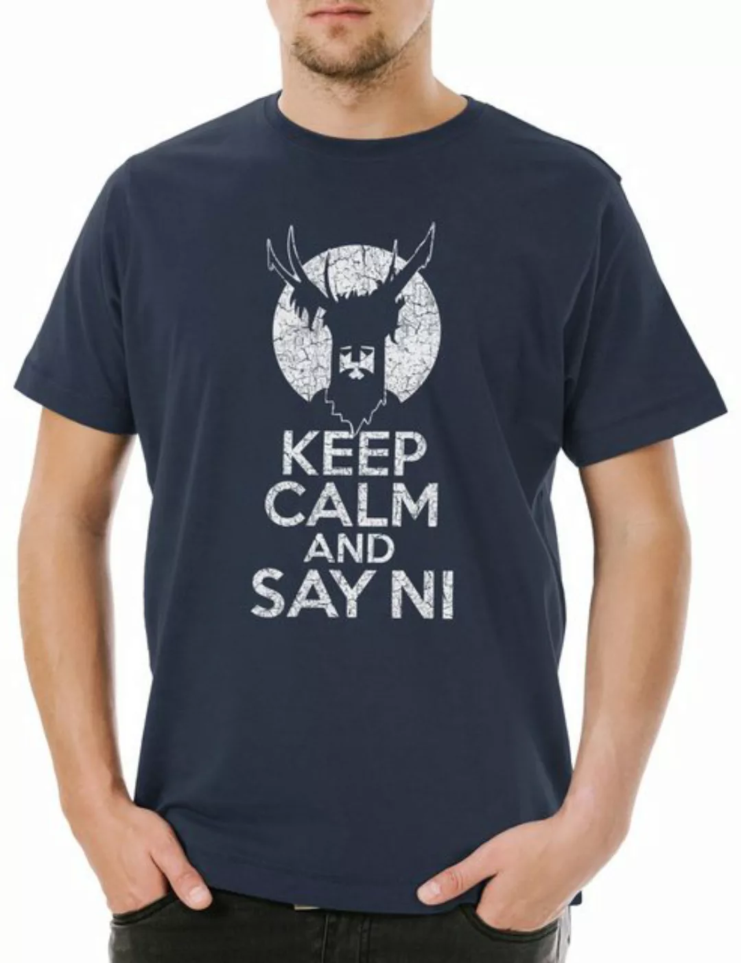 Urban Backwoods Print-Shirt Keep Calm And Say Ni Herren T-Shirt Monty Of Py günstig online kaufen