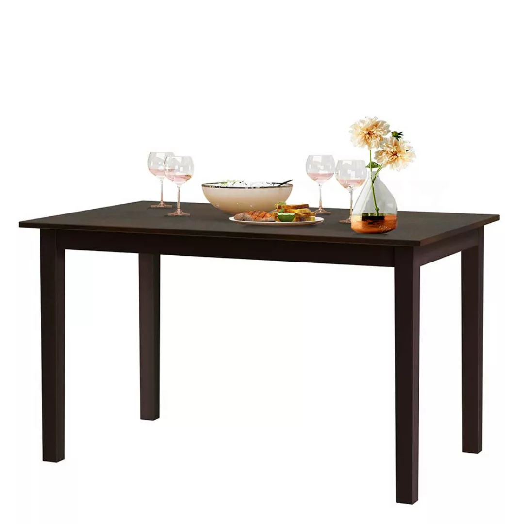 Küchen Tisch Schwarzbraun im Landhausstil 120 cm breit günstig online kaufen