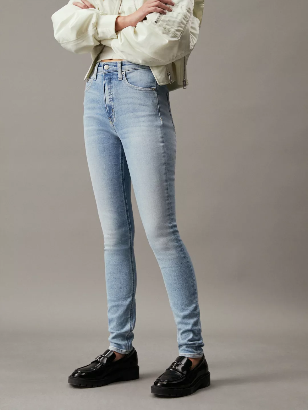 Calvin Klein Jeans Skinny-fit-Jeans HIGH RISE SKINNY mit Markenlabel günstig online kaufen