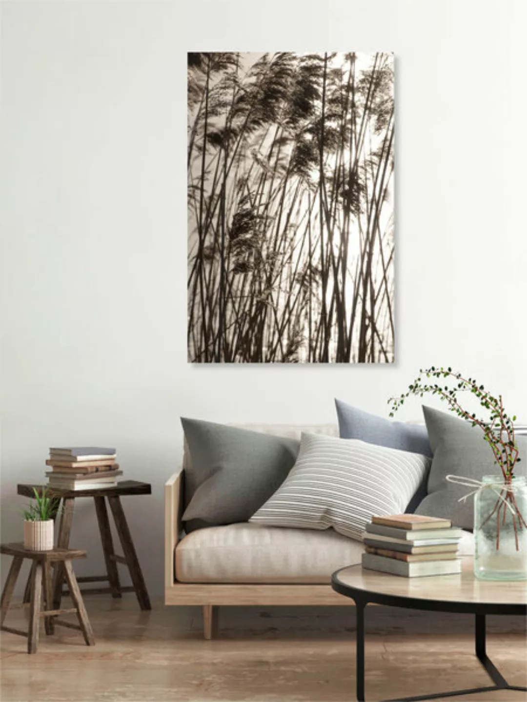 Poster / Leinwandbild - Grasses In The Golden Sunset günstig online kaufen