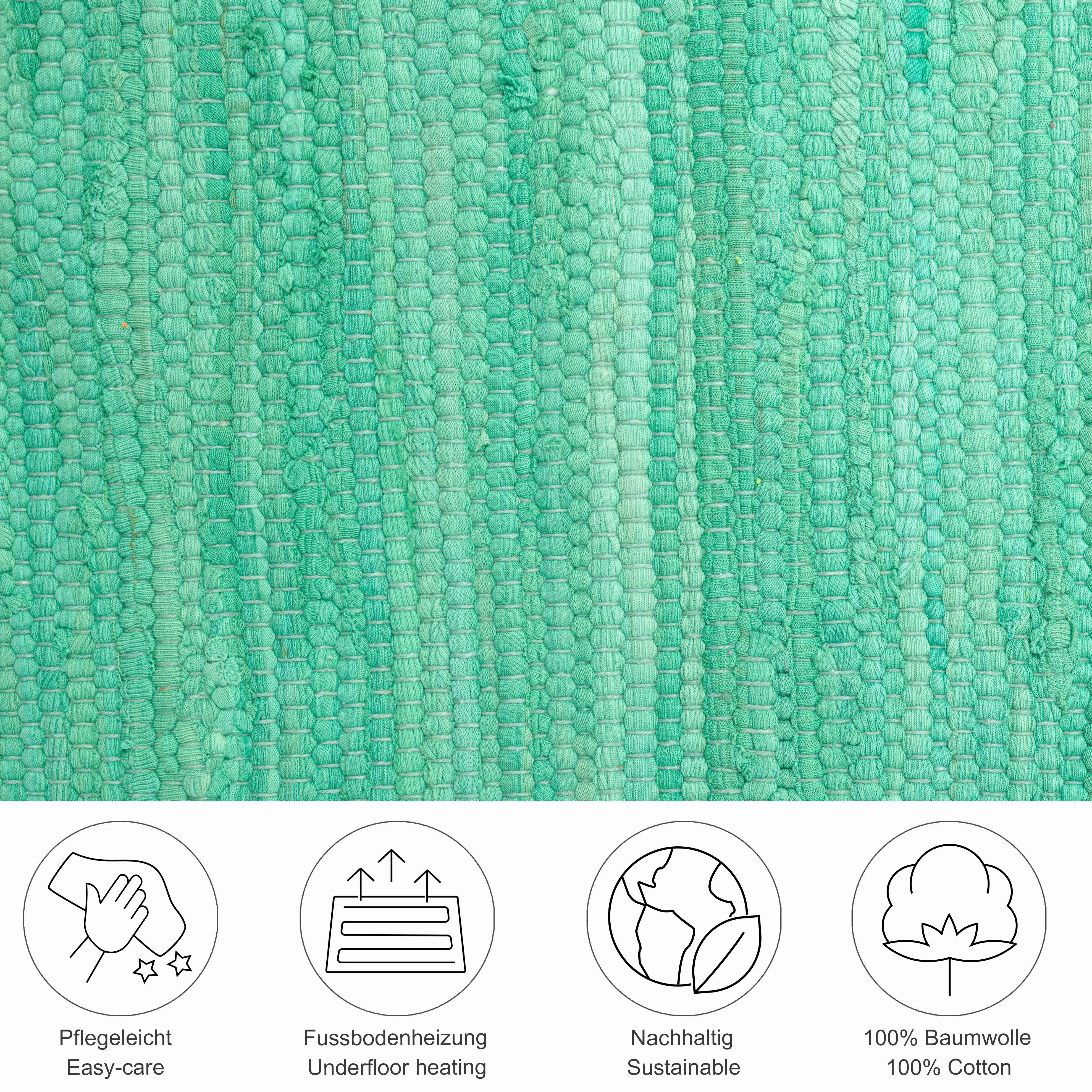 THEKO Teppich »Happy Cotton Fleckerl, handgewebt«, rechteckig, 5 mm Höhe, F günstig online kaufen