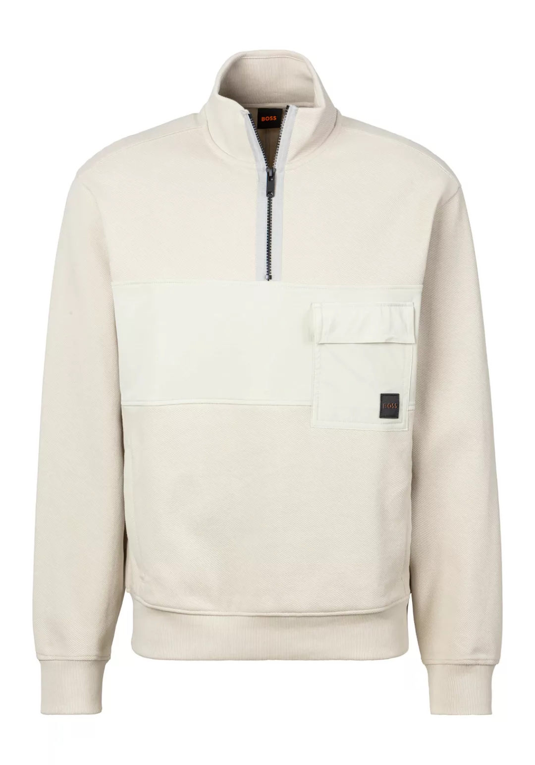 BOSS ORANGE Sweatshirt "Sweatshirt Ze Nylonhem", mit Reißverschluss günstig online kaufen
