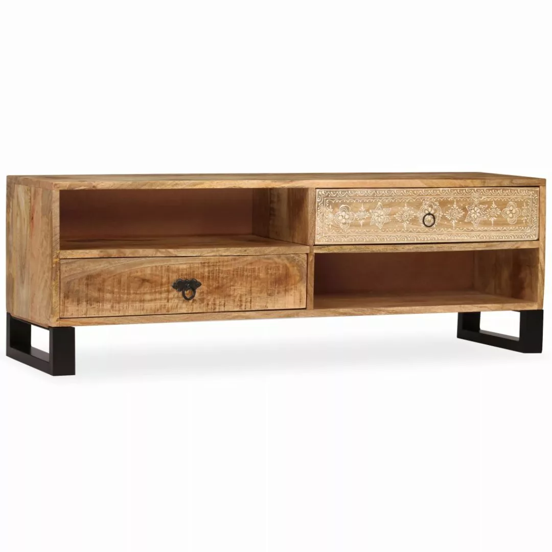 Tv-schrank Mangoholz Massiv 120 X 30 X 40 Cm günstig online kaufen