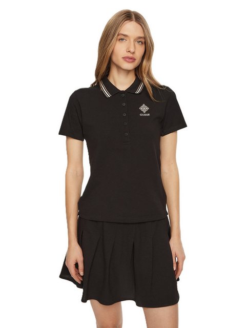 Guess T-Shirt – Suzanne Regular Polo aus Piqué-Baumwollmix günstig online kaufen