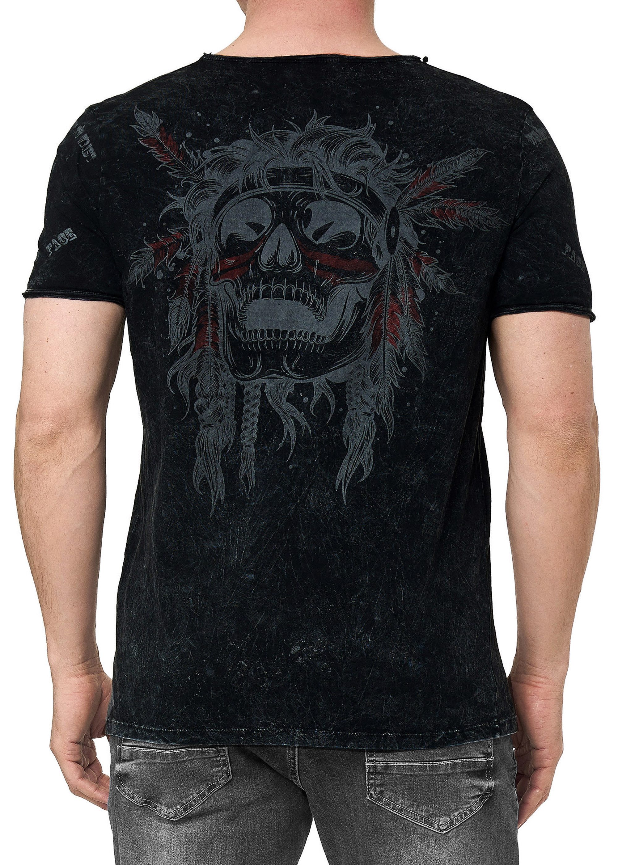 R-NEAL T-Shirt T-Shirt Verwaschen Regular Printed günstig online kaufen