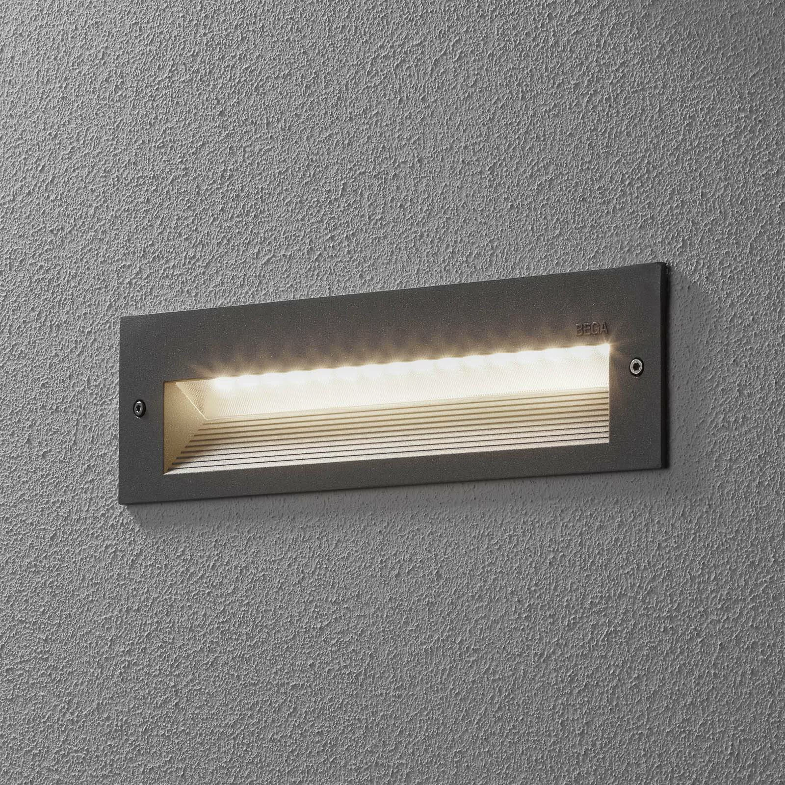 BEGA 33054 LED-Wandeinbau 3.000K silber 26 cm günstig online kaufen