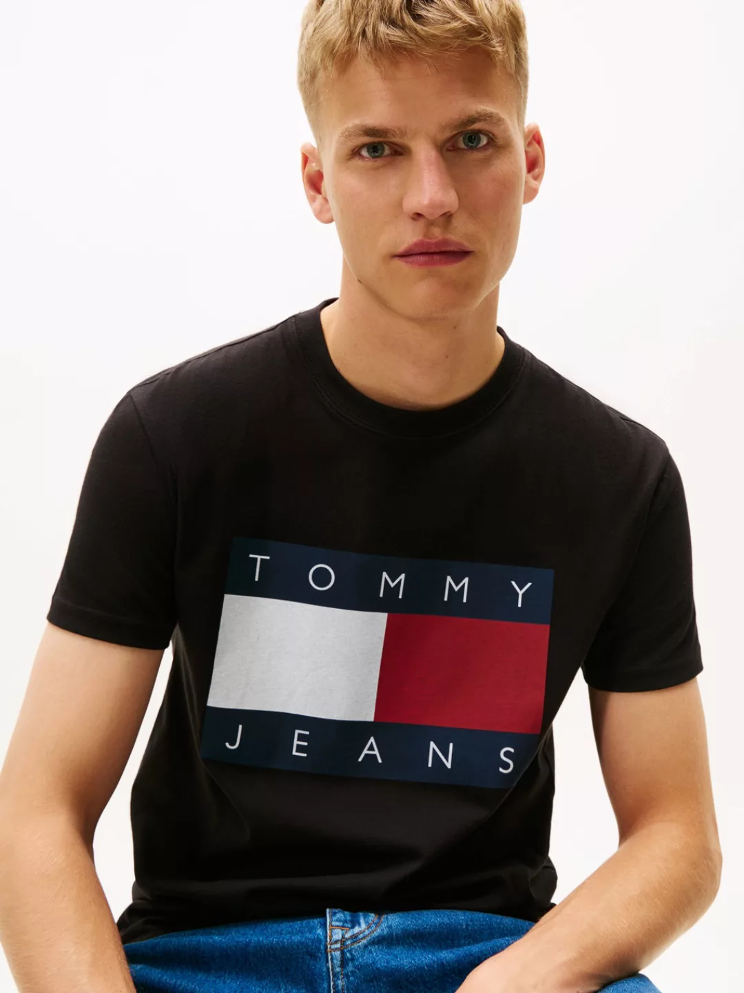 Tommy Jeans T-Shirt, Rundhalsausschnitt, Regular Fit, Logo-Druck günstig online kaufen